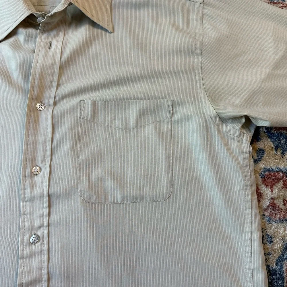 Vintage Protocol Pinstriped Button-up Shirt Large - Picture 4 of 4